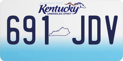 KY license plate 691JDV