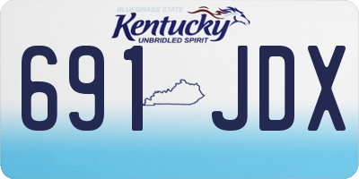 KY license plate 691JDX