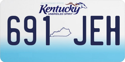 KY license plate 691JEH
