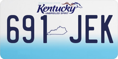 KY license plate 691JEK