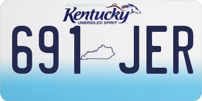 KY license plate 691JER