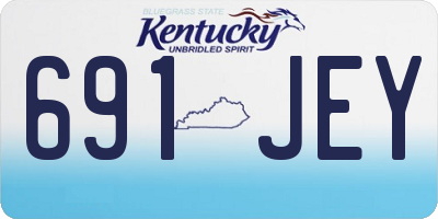 KY license plate 691JEY