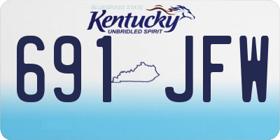 KY license plate 691JFW