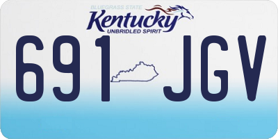 KY license plate 691JGV