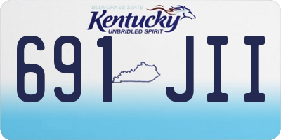 KY license plate 691JII