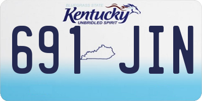 KY license plate 691JIN