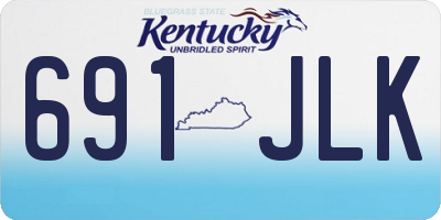 KY license plate 691JLK