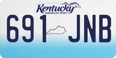KY license plate 691JNB