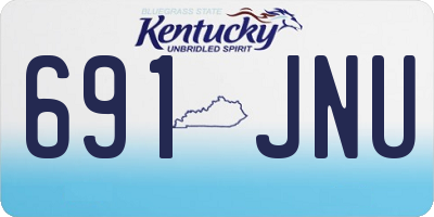 KY license plate 691JNU