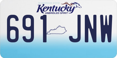 KY license plate 691JNW