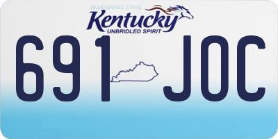 KY license plate 691JOC