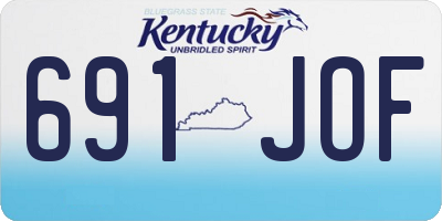KY license plate 691JOF
