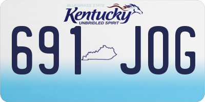 KY license plate 691JOG