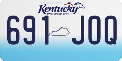 KY license plate 691JOQ