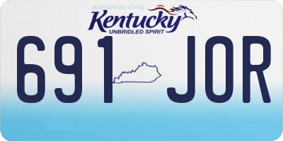 KY license plate 691JOR