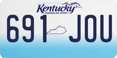 KY license plate 691JOU