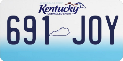 KY license plate 691JOY