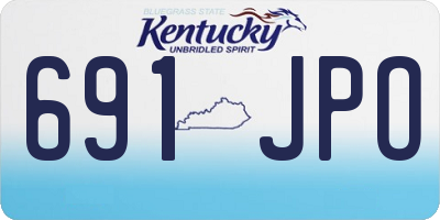 KY license plate 691JPO