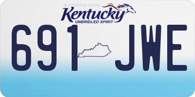 KY license plate 691JWE