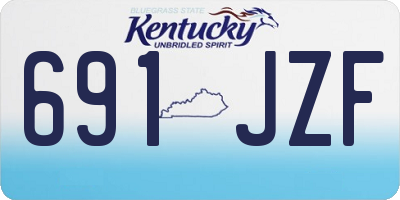 KY license plate 691JZF