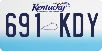 KY license plate 691KDY