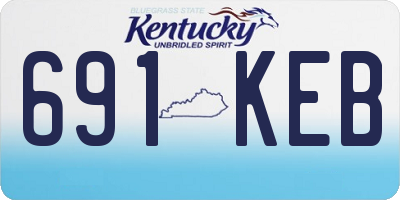 KY license plate 691KEB