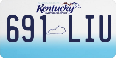KY license plate 691LIU