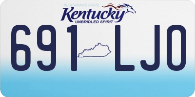 KY license plate 691LJO