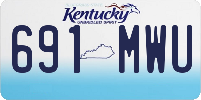 KY license plate 691MWU
