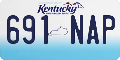 KY license plate 691NAP