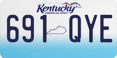 KY license plate 691QYE