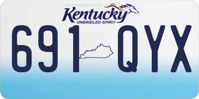 KY license plate 691QYX