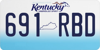 KY license plate 691RBD