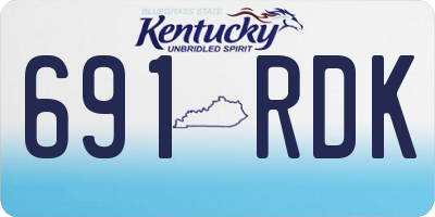 KY license plate 691RDK