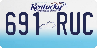 KY license plate 691RUC