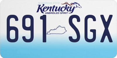 KY license plate 691SGX