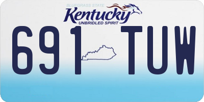 KY license plate 691TUW