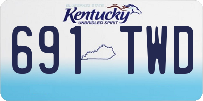KY license plate 691TWD