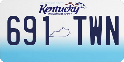 KY license plate 691TWN