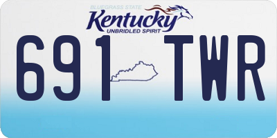 KY license plate 691TWR