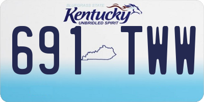 KY license plate 691TWW