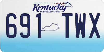 KY license plate 691TWX