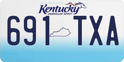 KY license plate 691TXA
