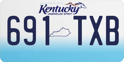 KY license plate 691TXB