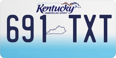 KY license plate 691TXT