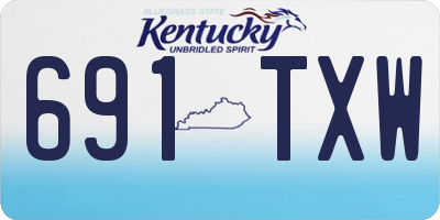 KY license plate 691TXW