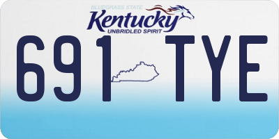 KY license plate 691TYE