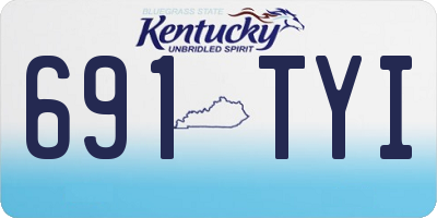 KY license plate 691TYI