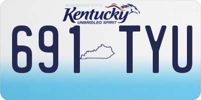 KY license plate 691TYU