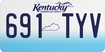 KY license plate 691TYV